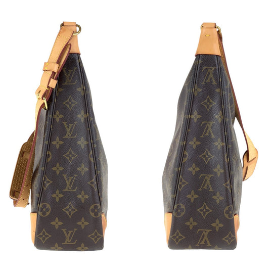 LOUIS VUITTON Shoulder Bag M51260 PVC, Leather Brown Gold Metal Monogram Boulogne35 Women Used Authentic