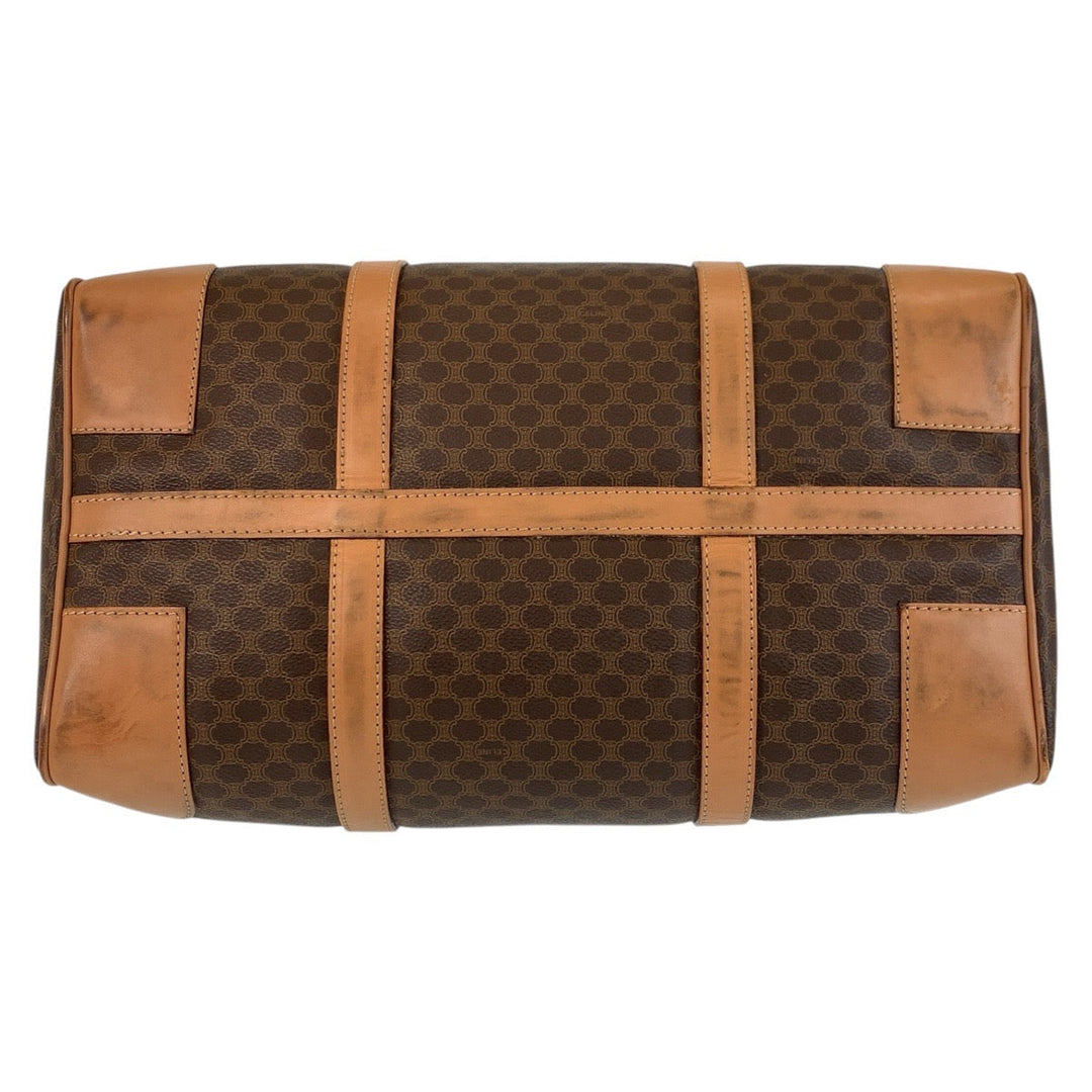 CELINE Boston Duffel bag PVC, Leather Brown Gold Metal Boston Duffel bag Travel bag Macadam Women Used Authentic