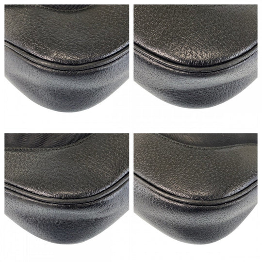 GUCCI Shoulder Bag 001 3346 Nylon, Leather Black black Jackie Women Used Authentic