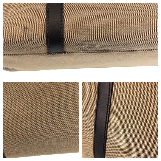 GUCCI Tote Bag 257302 Canvas, Leather Beige Brown Gold Metal Tote Bag Shoulder Bag Women Used Authentic
