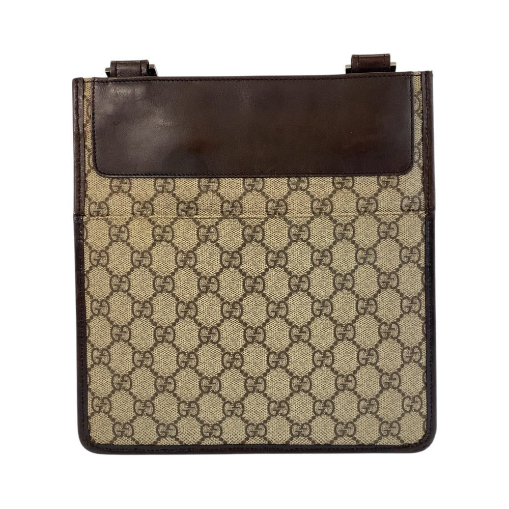 GUCCI Shoulder Bag 27639 GG Supreme Canvas Brown
