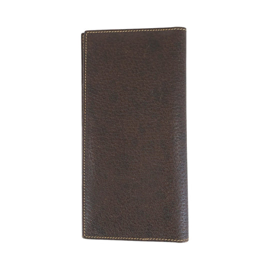GUCCI Long Wallet Purse 034 001 0908 leather Brown Gold Metal Long Wallet Purse Old Gucci mens Used Authentic