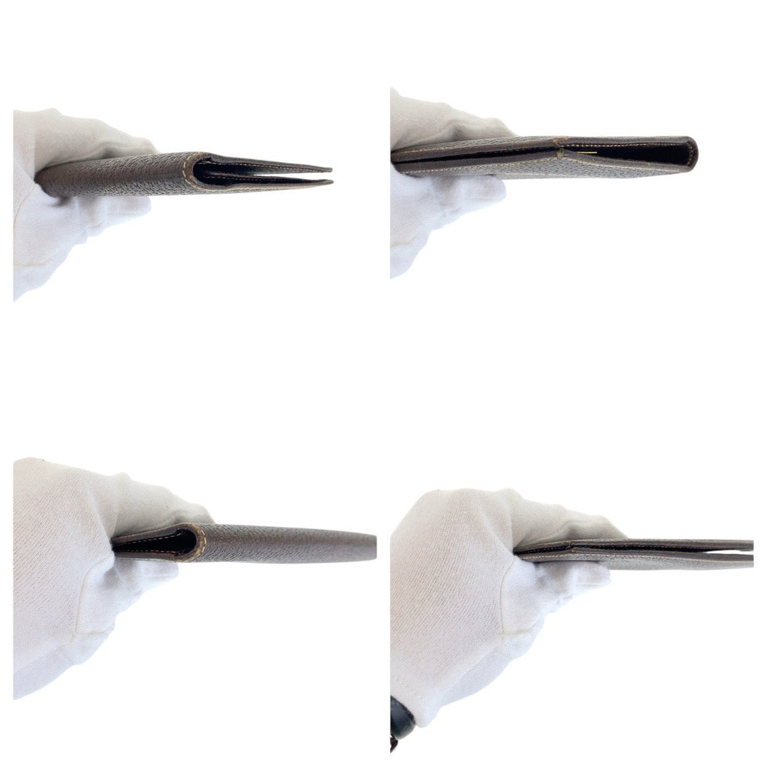 GUCCI Long Wallet Purse 034 001 0908 leather Brown Gold Metal Long Wallet Purse Old Gucci mens Used Authentic