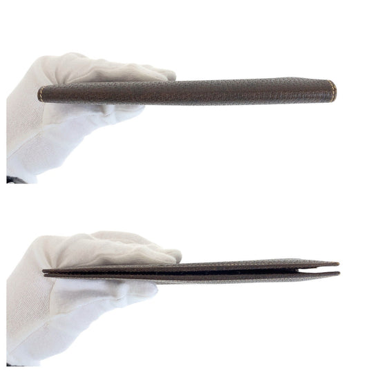 GUCCI Long Wallet Purse 034 001 0908 leather Brown Gold Metal Long Wallet Purse Old Gucci mens Used Authentic