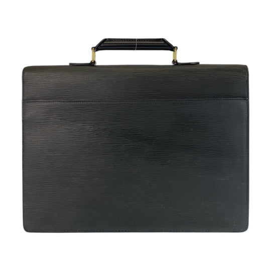 LOUIS VUITTON Business bag M54422 leather Black GoldMetal Business bag briefcase Epi Serviet Conseiller mens Used Authentic