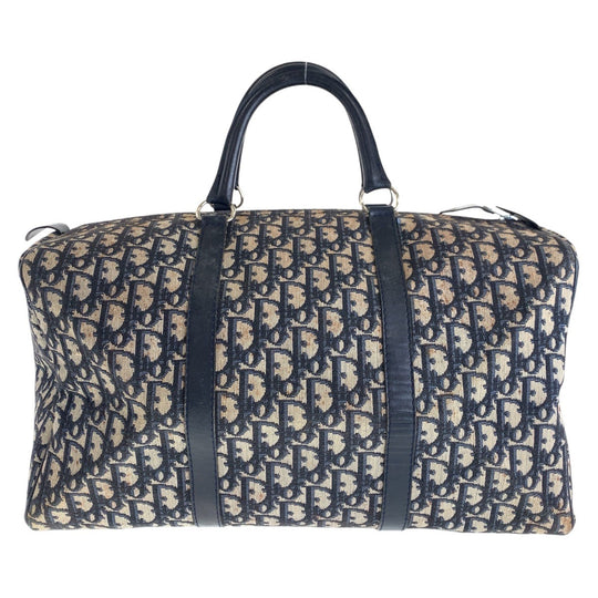 Dior Boston Duffel bag Canvas, Leather Navy Boston Duffel bag unisex Trotter Women Used Authentic