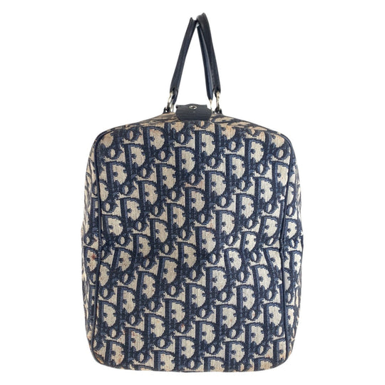 Dior Boston Duffel bag Canvas, Leather Navy Boston Duffel bag unisex Trotter Women Used Authentic