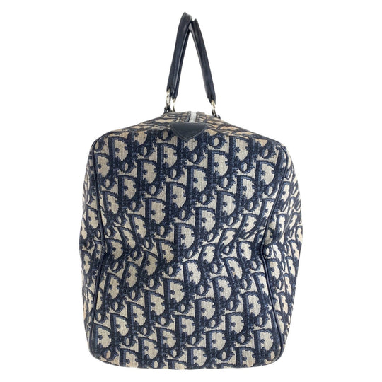 Dior Boston Duffel bag Canvas, Leather Navy Boston Duffel bag unisex Trotter Women Used Authentic