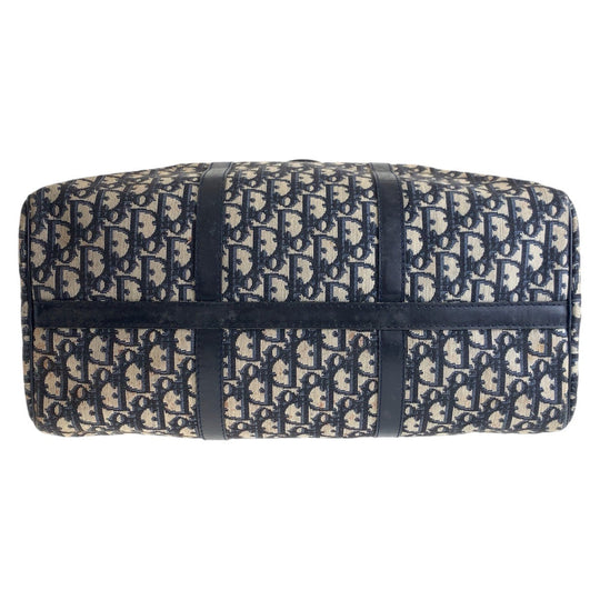 Dior Boston Duffel bag Canvas, Leather Navy Boston Duffel bag unisex Trotter Women Used Authentic