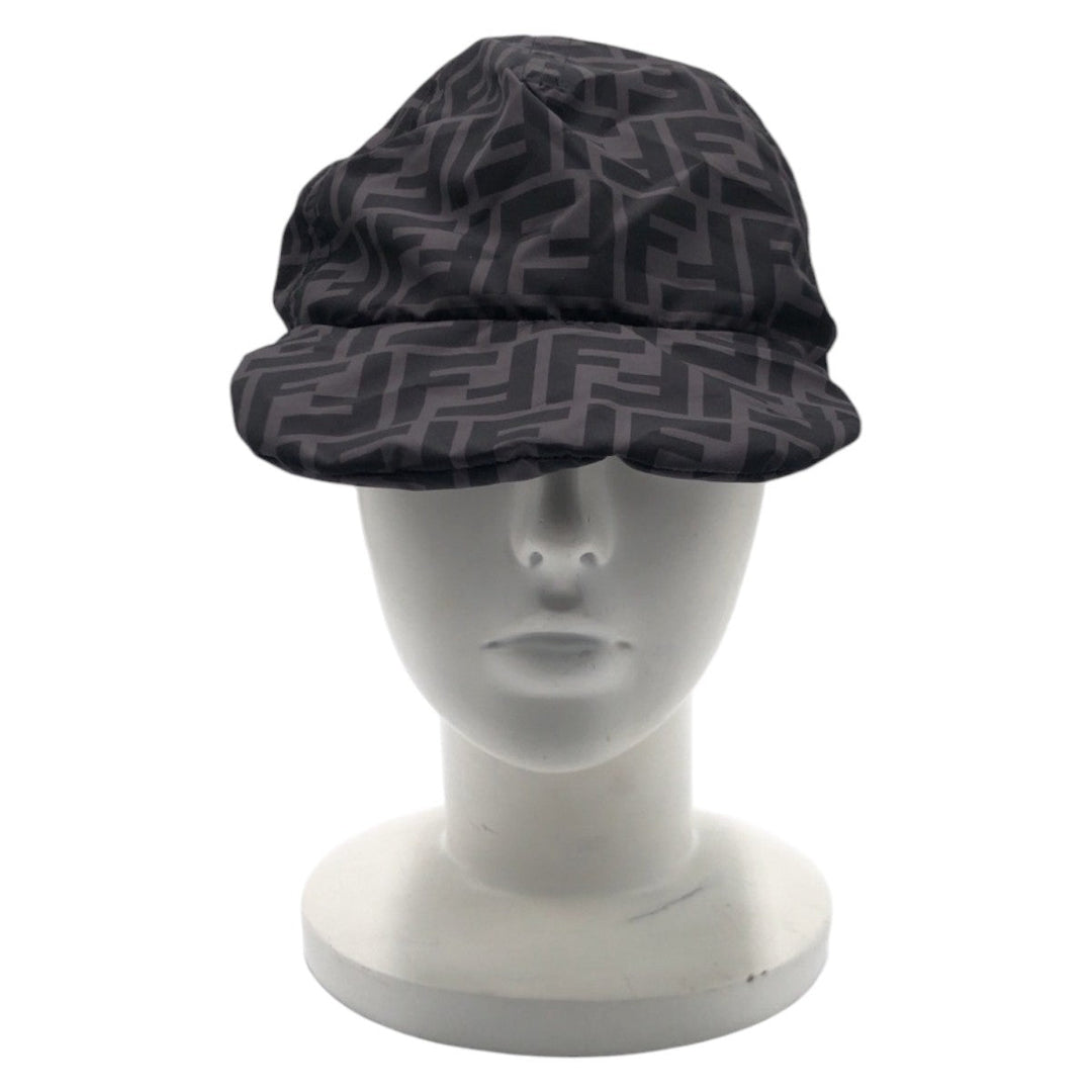 FENDI cap FXQ825 Nylon black Zucca Pattern