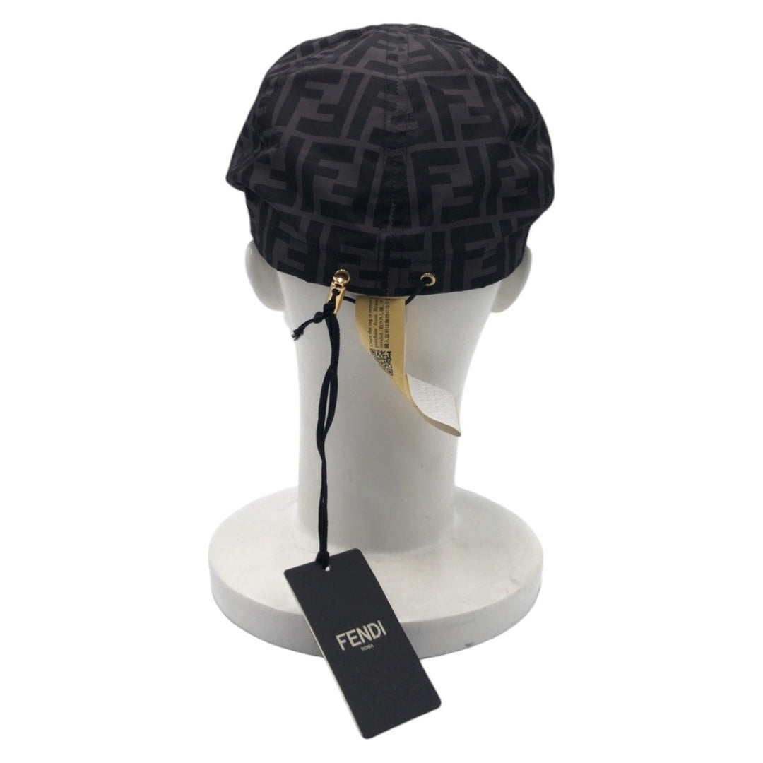 FENDI cap FXQ825 Nylon black Zucca Pattern