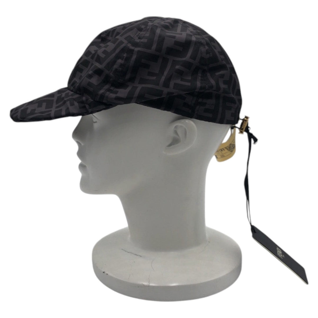 FENDI cap FXQ825 Nylon black Zucca Pattern