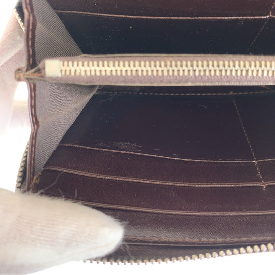 FENDI Long Wallet Purse Canvas, Leather Brown Long Wallet Purse Zip Around Unisex Zucca Women Used Authentic