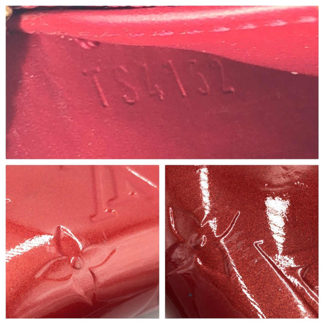 LOUIS VUITTON Card Case M93608  enamel Red Monogram Vernis