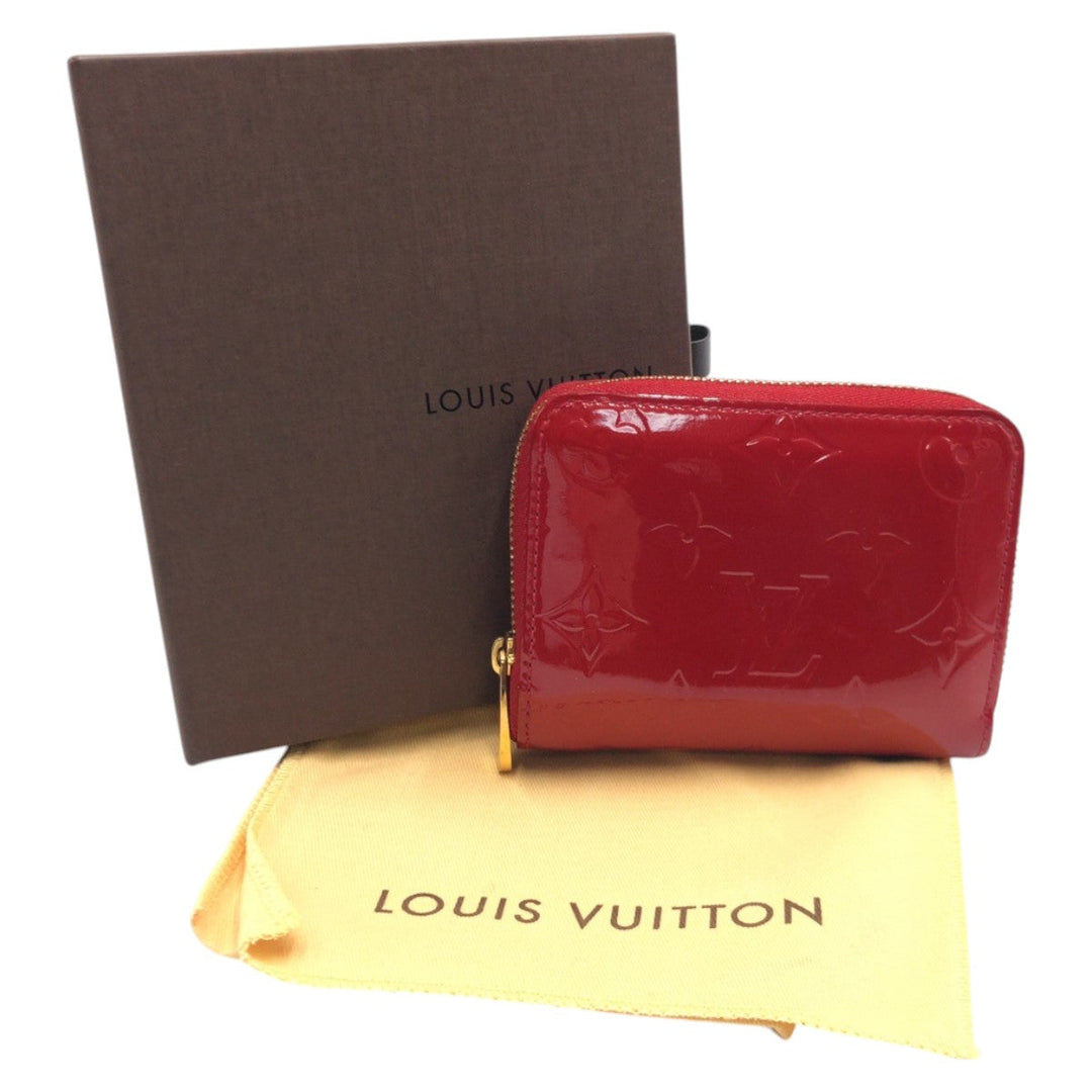 LOUIS VUITTON Card Case M93608  enamel Red Monogram Vernis