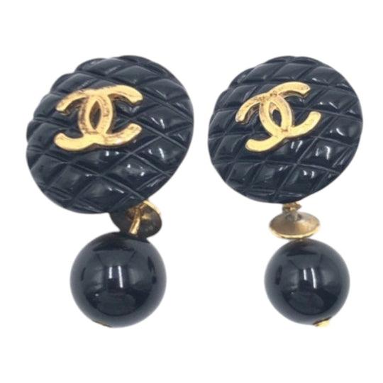 CHANEL cuffs plastic black Matrasse COCO Mark