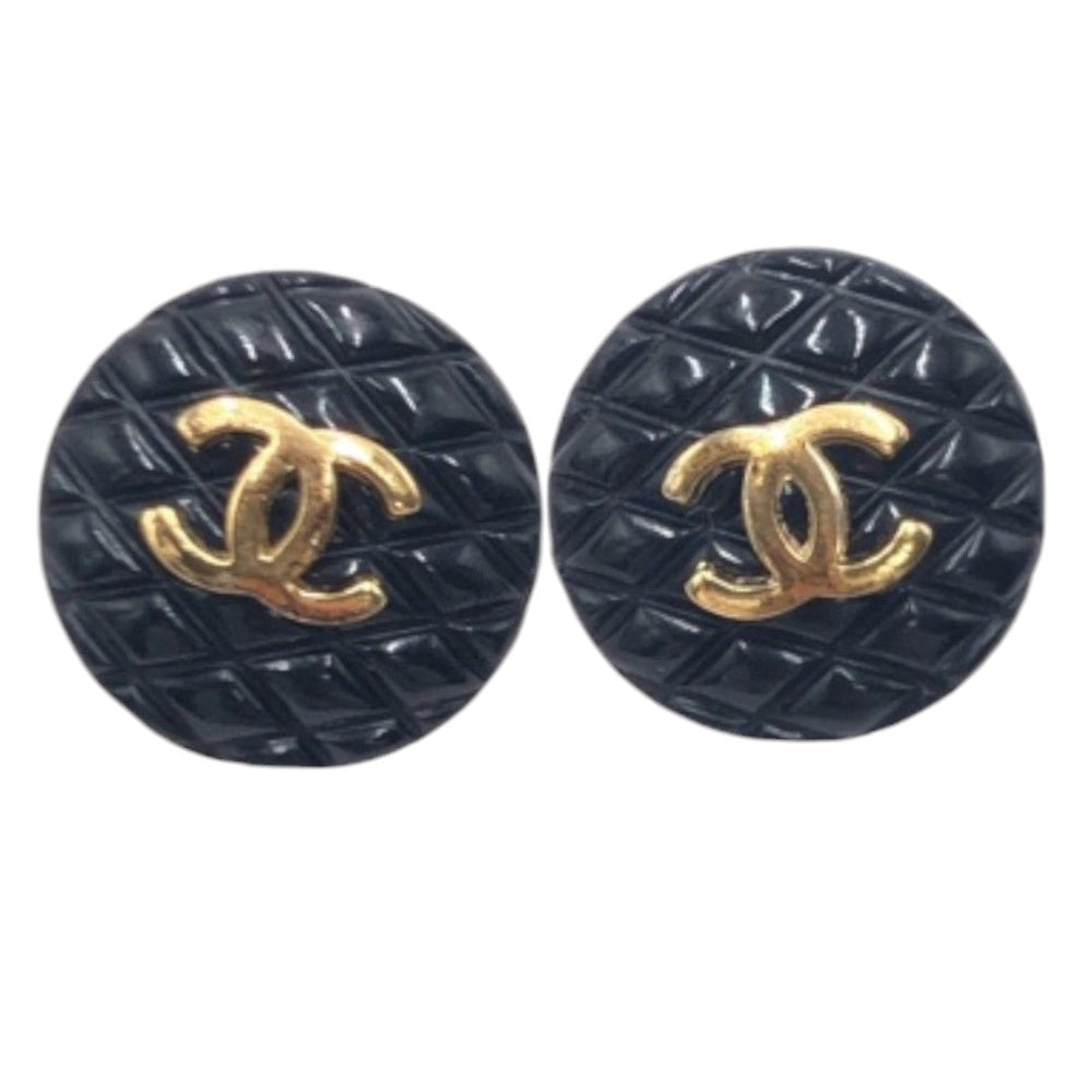 CHANEL cuffs plastic black Matrasse COCO Mark