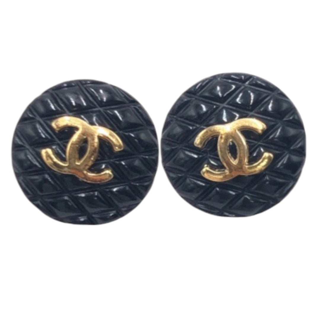 CHANEL cuffs plastic black Matrasse COCO Mark