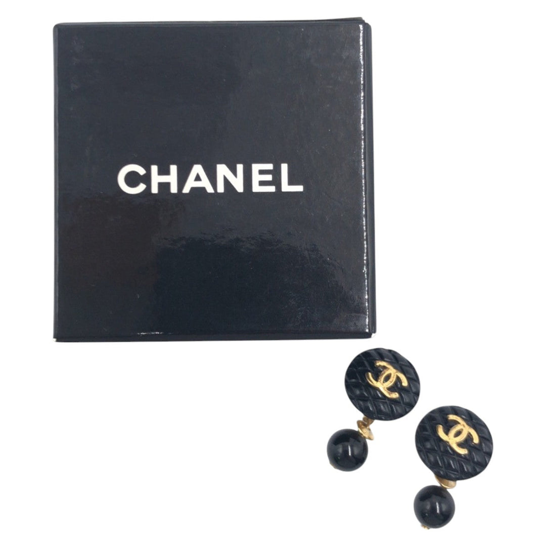 CHANEL cuffs plastic black Matrasse COCO Mark