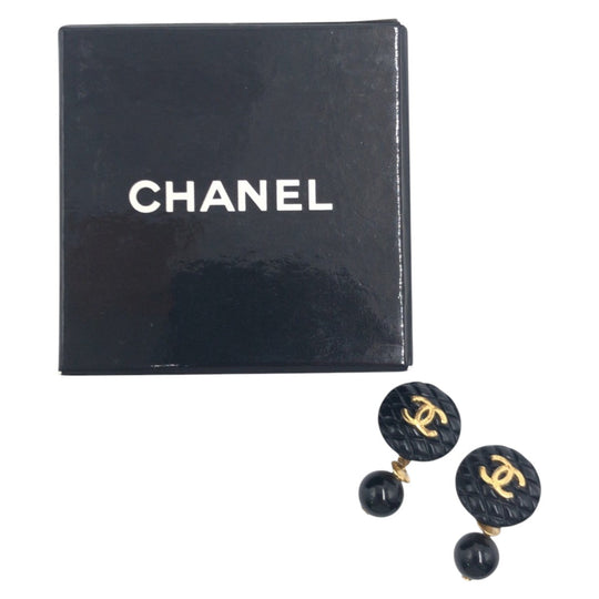 CHANEL cuffs plastic black Matrasse COCO Mark