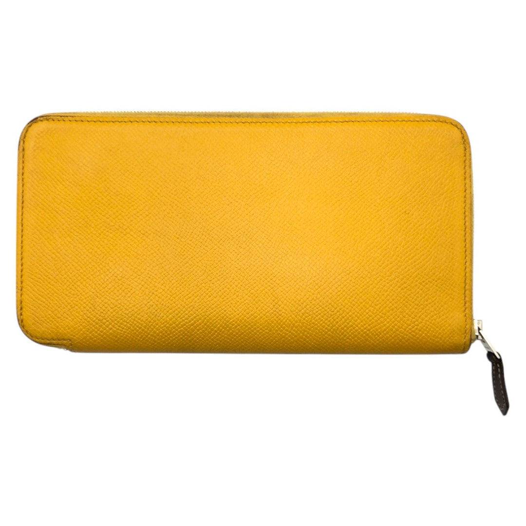 HERMES Long Wallet Purse Epsom yellow Azap long silk in