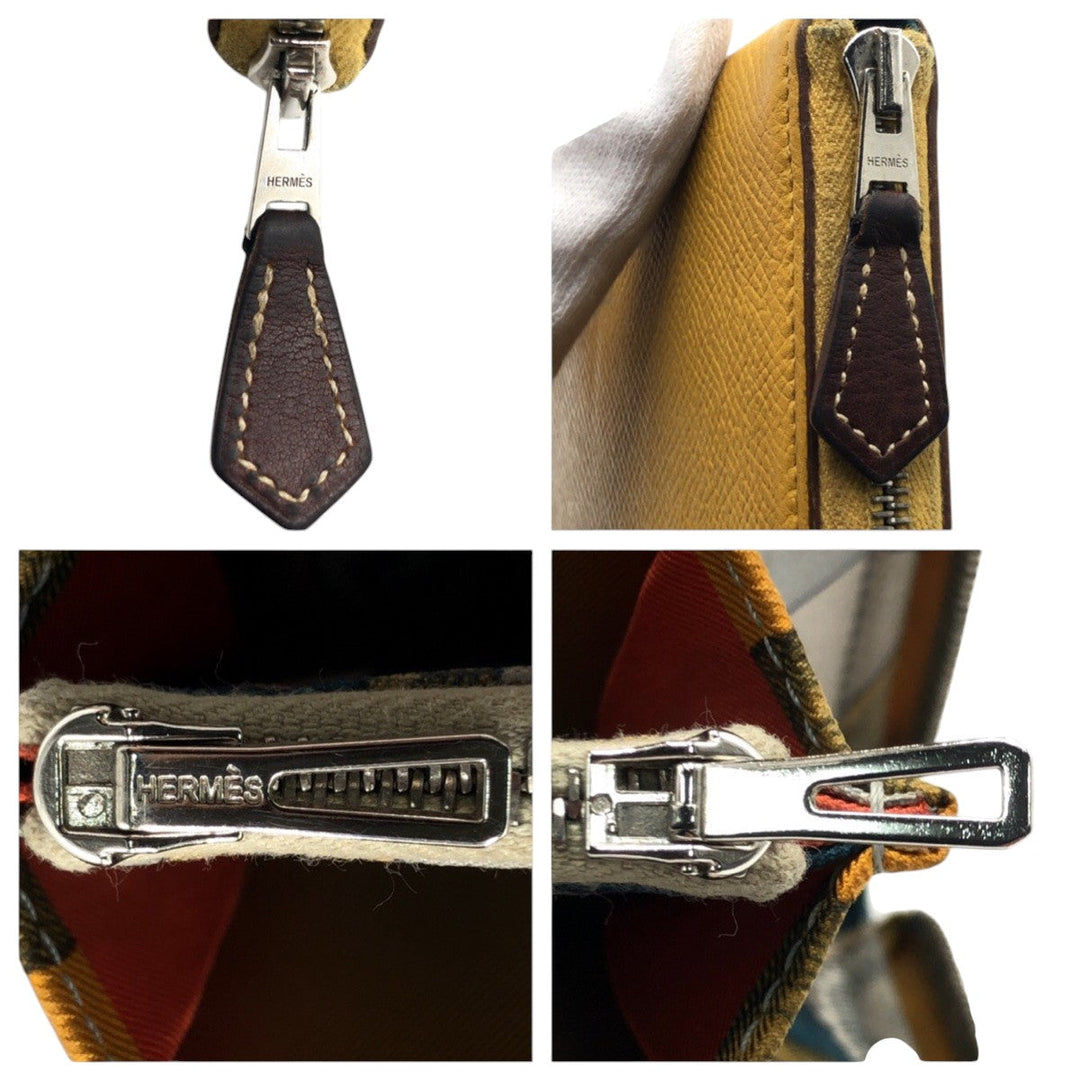 HERMES Long Wallet Purse Epsom yellow Azap long silk in