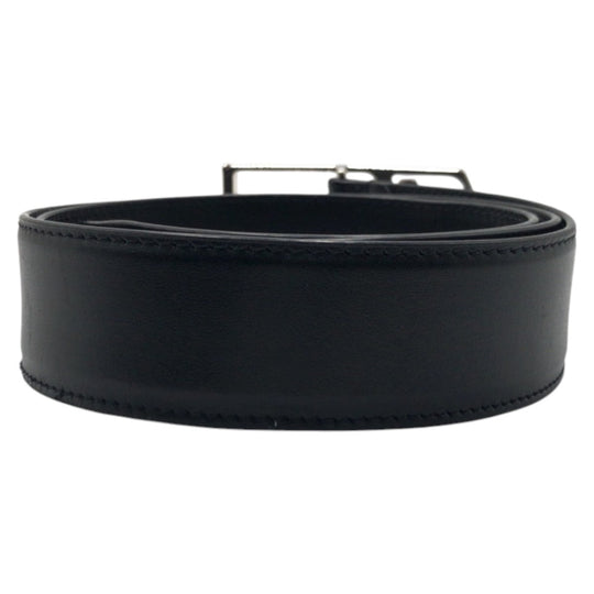 LOUIS VUITTON belt M0687 leather black black silver LV Skyline