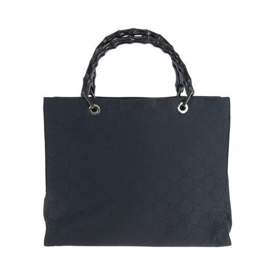 GUCCI Tote Bag 002 1010 Nylon black Bamboo