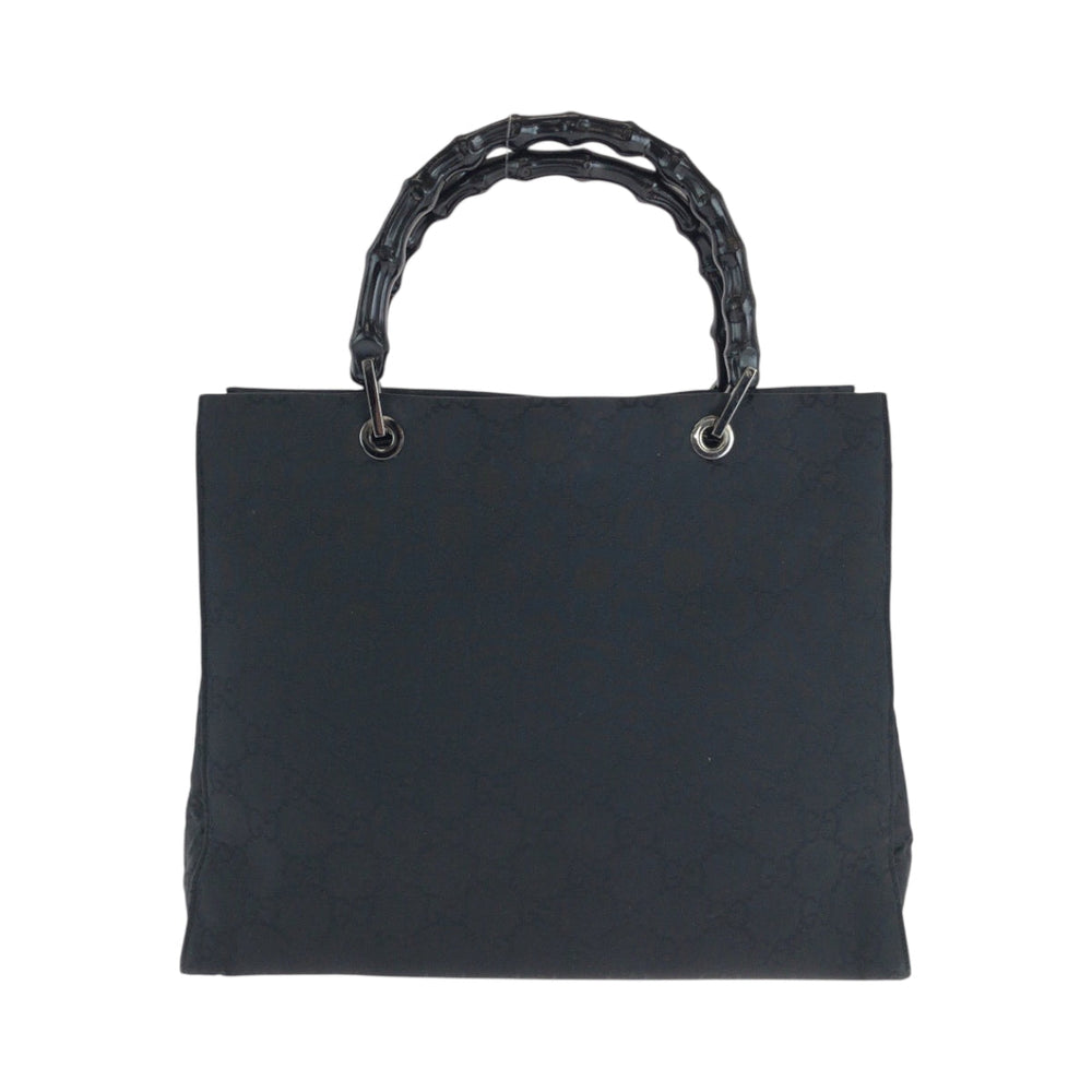 GUCCI Tote Bag 002 1010 Nylon black Bamboo