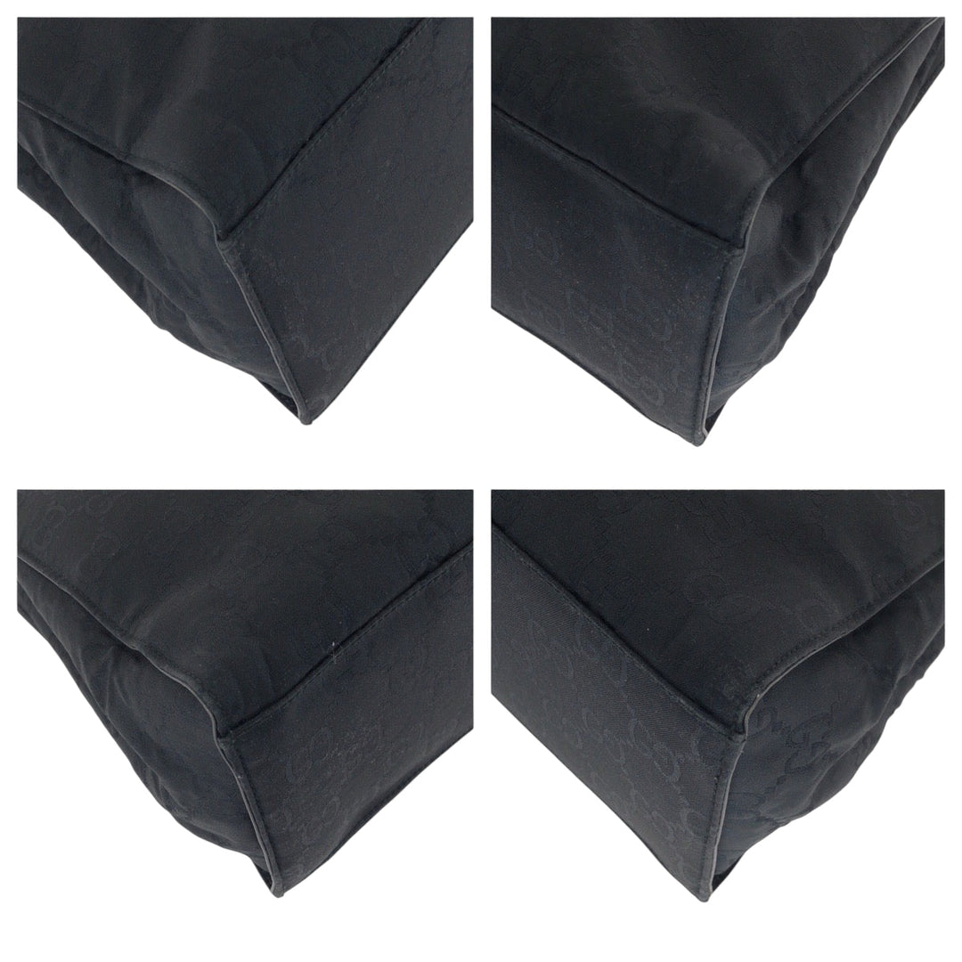 GUCCI Tote Bag 002 1010 Nylon black Bamboo