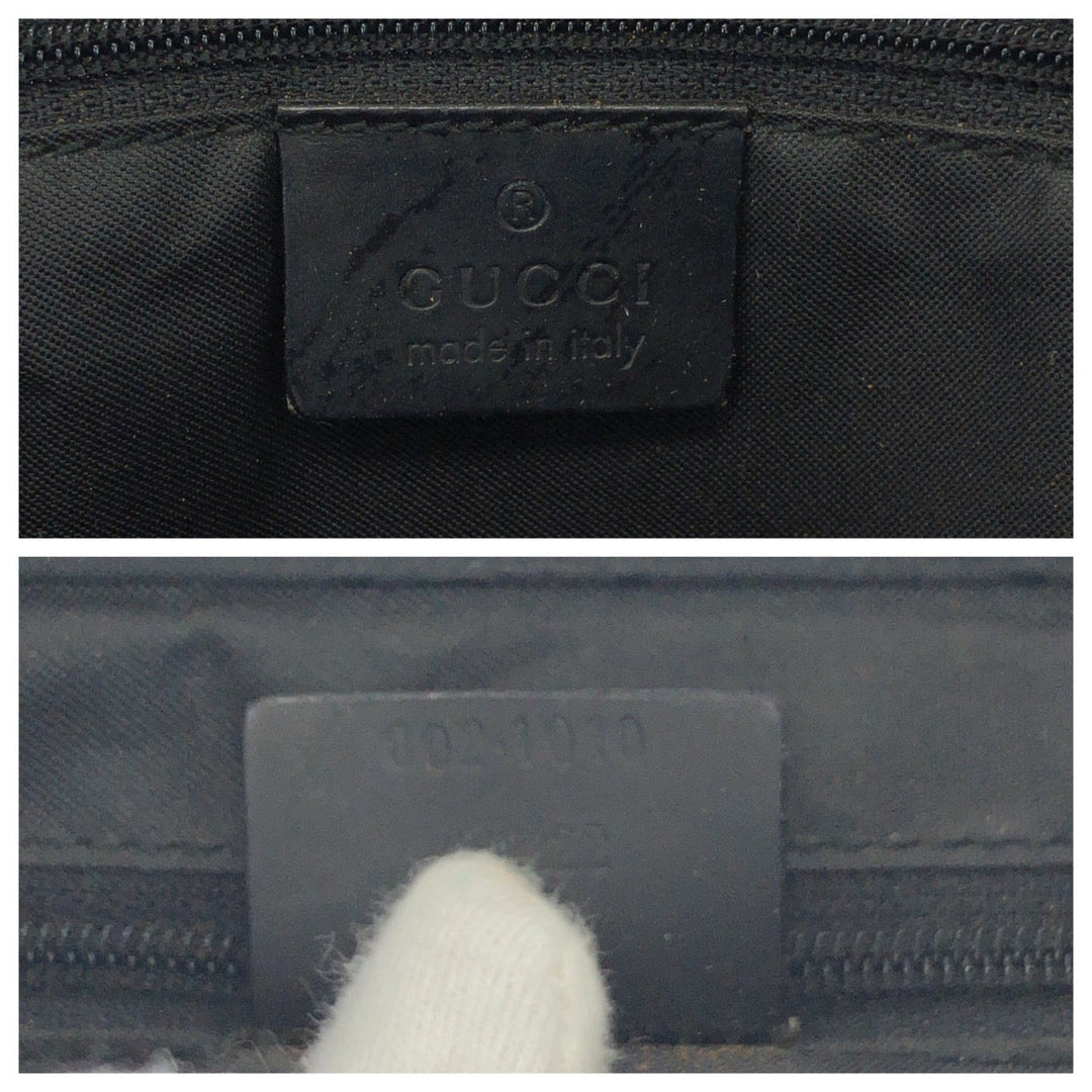 GUCCI Tote Bag 002 1010 Nylon black Bamboo