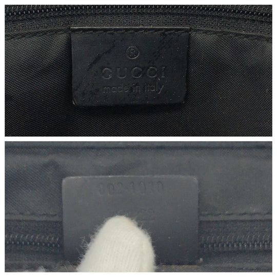GUCCI Tote Bag 002 1010 Nylon black Bamboo