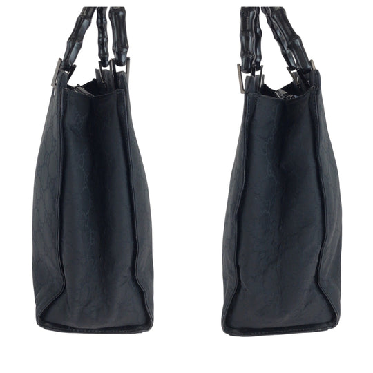 GUCCI Tote Bag 002 1010 Nylon black Bamboo
