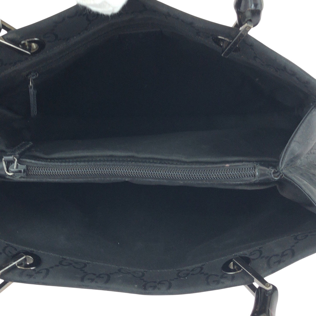 GUCCI Tote Bag 002 1010 Nylon black Bamboo