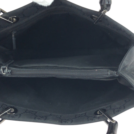 GUCCI Tote Bag 002 1010 Nylon black Bamboo