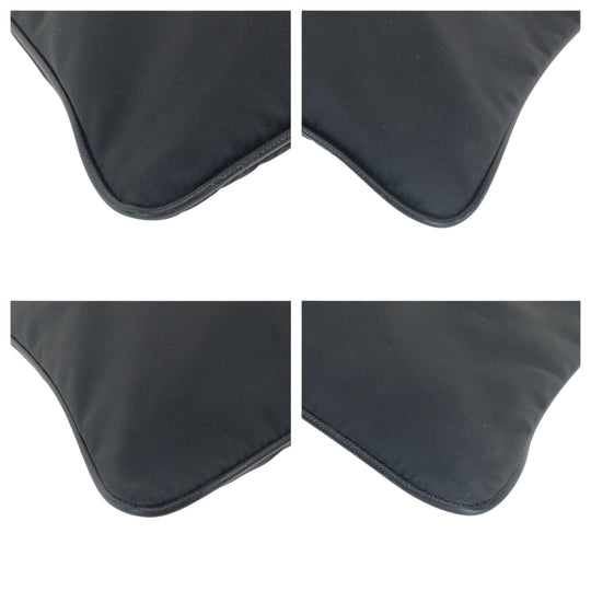 PRADA Shoulder Bag VA0053 Nylon black Shoulder Bag Sacoche Test Triangle With logo mens Used Authentic