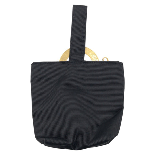 CELINE Pouch cotton black Circle logo