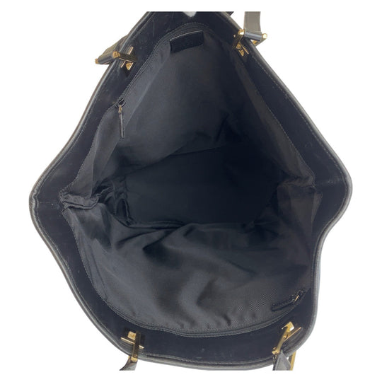 GUCCI Tote Bag 002 1097 GG canvas, leather Black GoldMetal Tote Bag Shoulder Bag Women Used Authentic