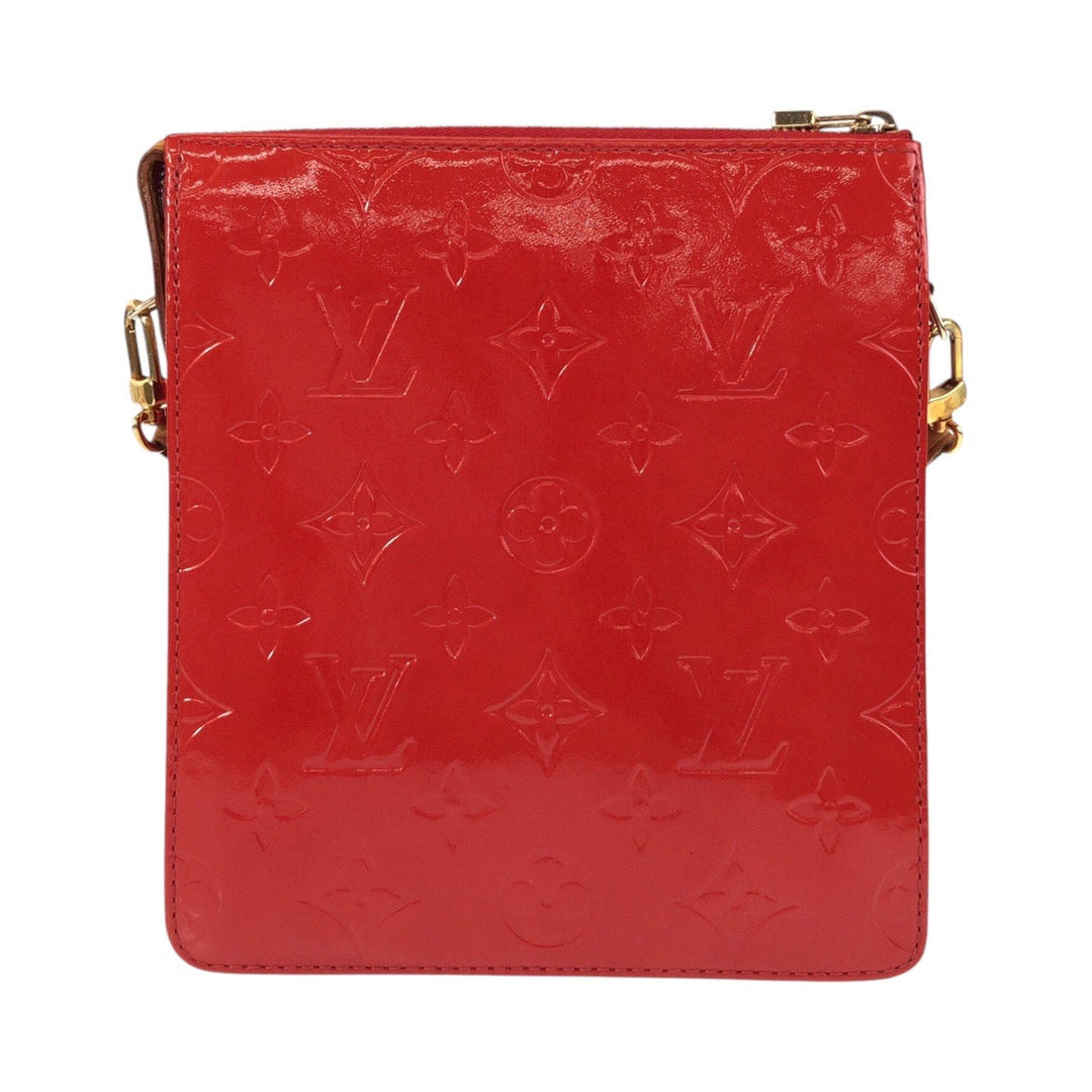 LOUIS VUITTON Shoulder Bag M91137 enamel Red Monogram Vernis Motto