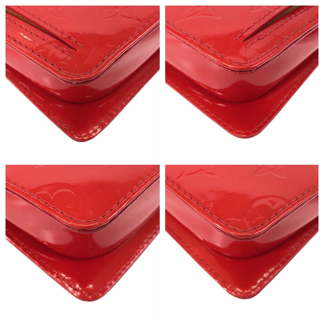 LOUIS VUITTON Shoulder Bag M91137 enamel Red Monogram Vernis Motto