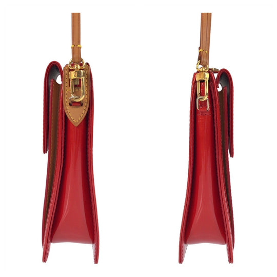 LOUIS VUITTON Shoulder Bag M91137 enamel Red Monogram Vernis Motto