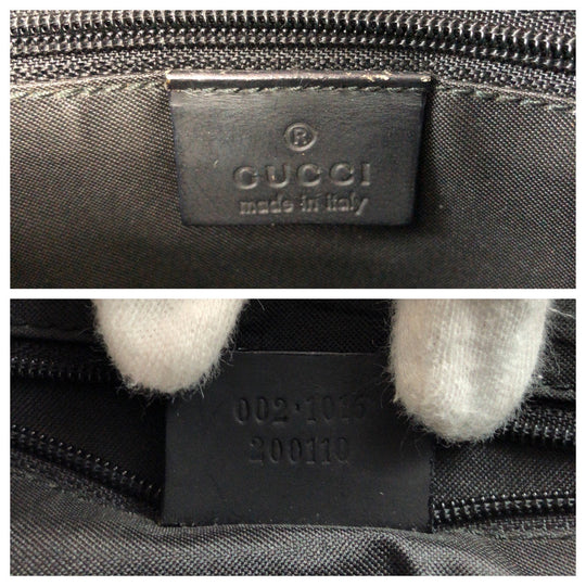 GUCCI Handbag 002 1016 Nylon black Handbag Tote Bag Bamboo Women Used Authentic