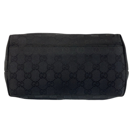 GUCCI Shoulder Bag 001 3386 GG canvas black Women Used Authentic