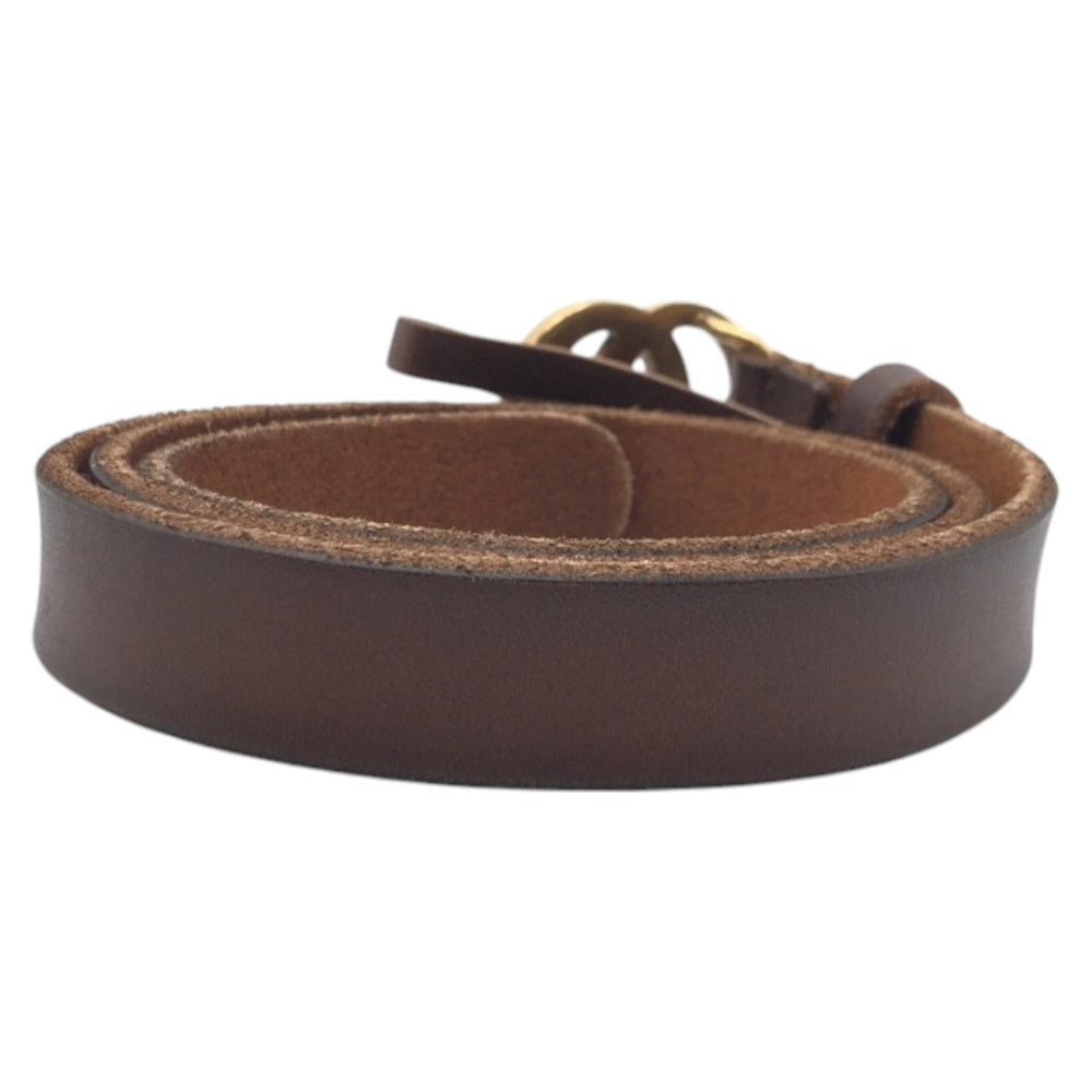 GUCCI belt 493949 leather Brown GG Marmont