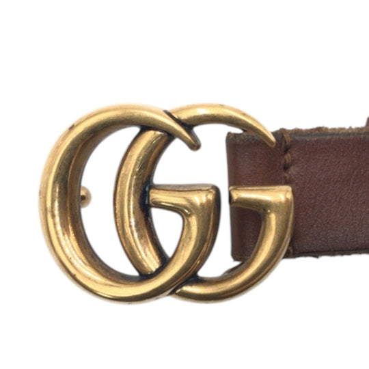 GUCCI belt 493949 leather Brown GG Marmont