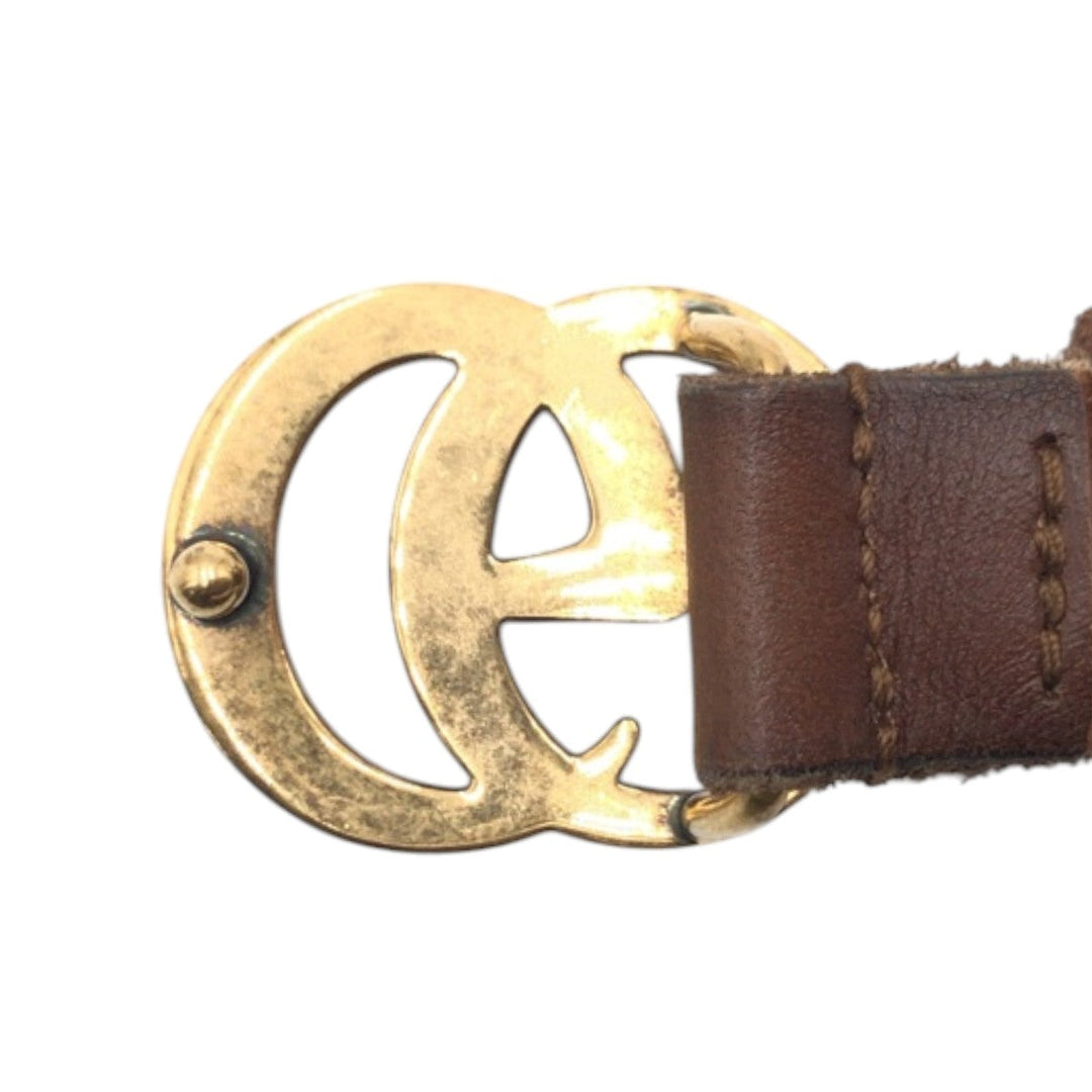 GUCCI belt 493949 leather Brown GG Marmont