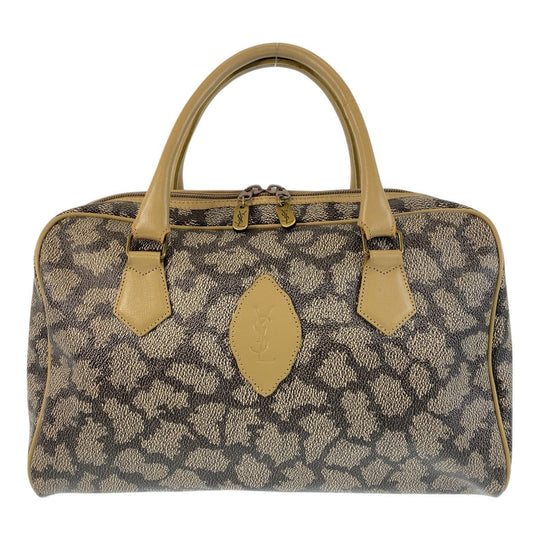 Yves Saint Laurent Handbag PVC Brown YSL