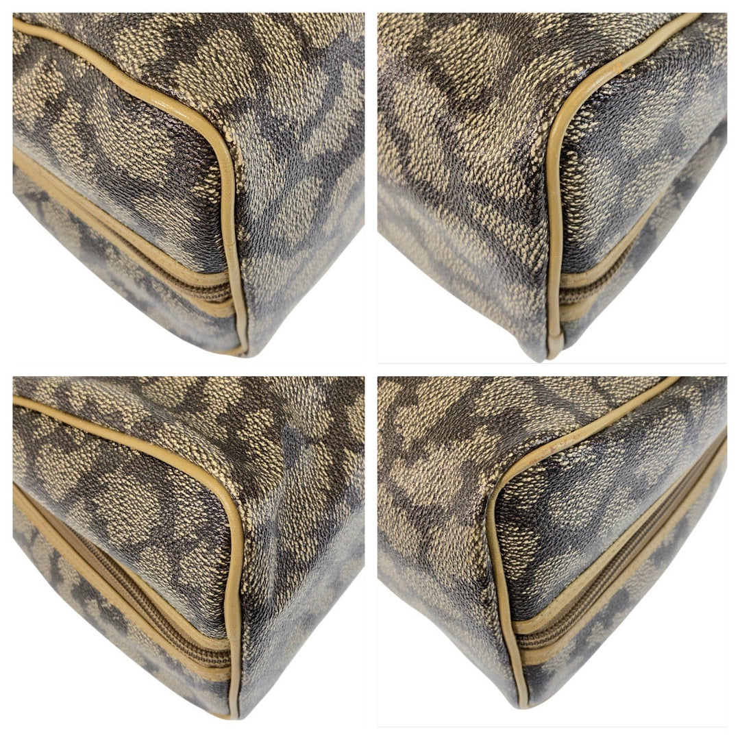 Yves Saint Laurent Handbag PVC Brown YSL