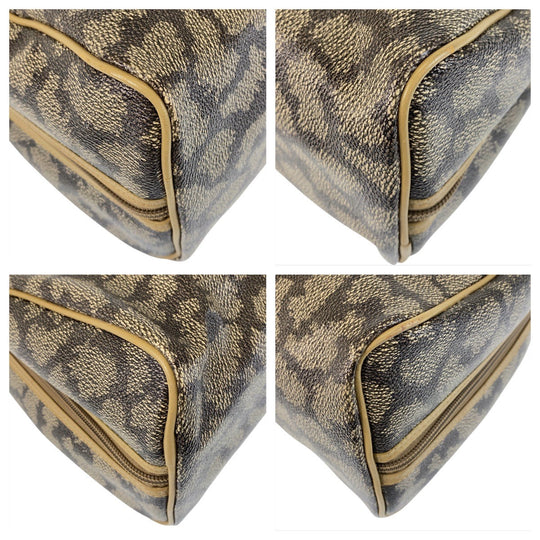 Yves Saint Laurent Handbag PVC Brown YSL