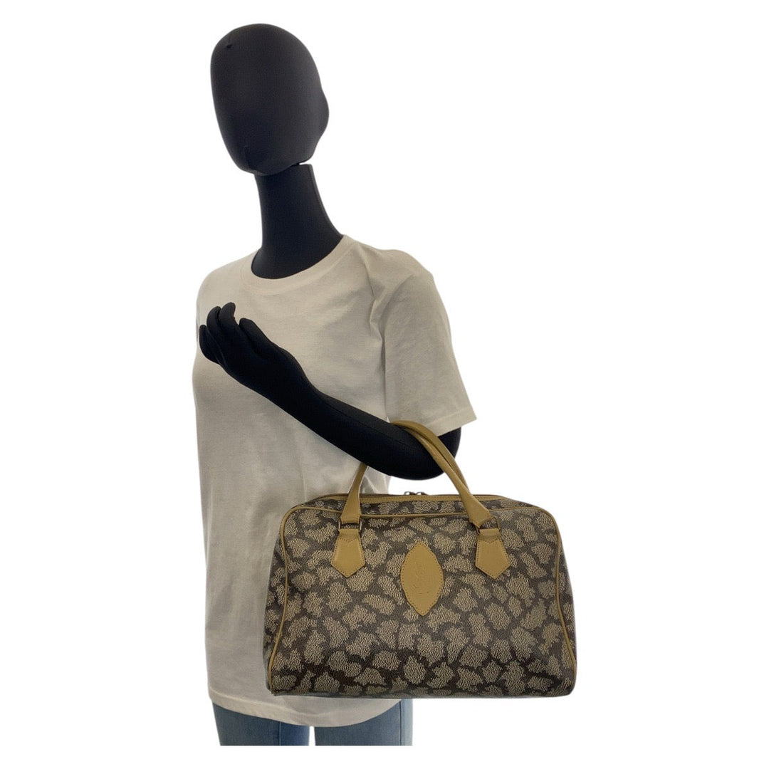 Yves Saint Laurent Handbag PVC Brown YSL